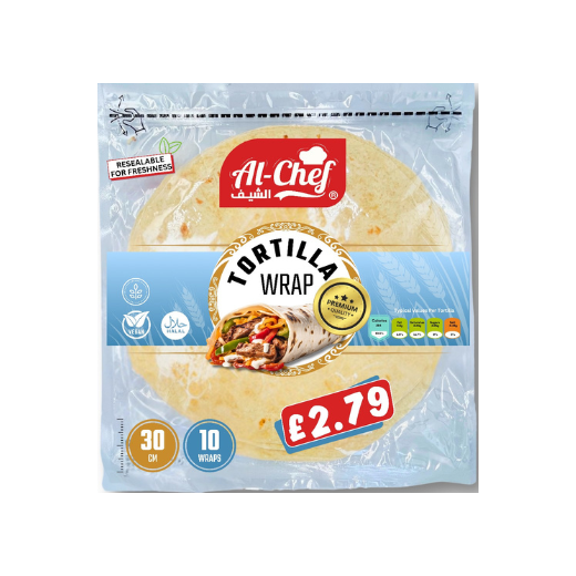 P12258 Al Chef 30Cm Tortilla 10 Wraps 10x900g