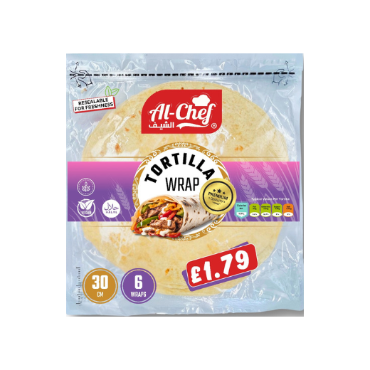 P12259 Al Chef 30Cm Tortilla 6 Wraps 14x540g